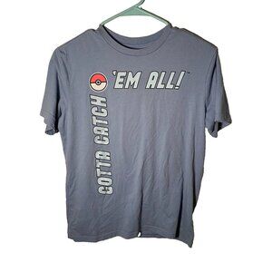 Pokémon Gotta Catch 'Em All T-Shirt Pikachu Blue/Gray Size XL 14-16